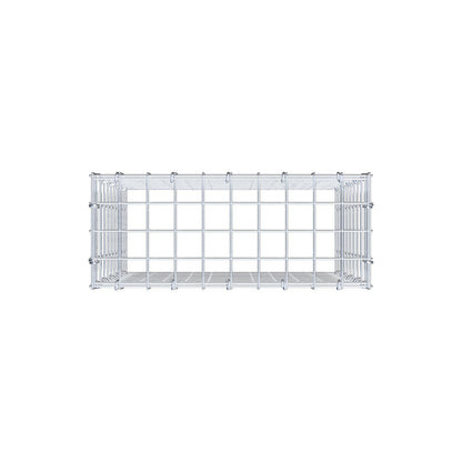 Mounted gabion type 3 50 cm x 50 cm x 20 cm (L x H x D), mesh size 5 cm x 5 cm, C-ring