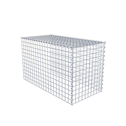 Gabion rapporté type 4 100 cm x 60 cm x 50 cm (L x H x P), mailles 5 cm x 5 cm, spirale