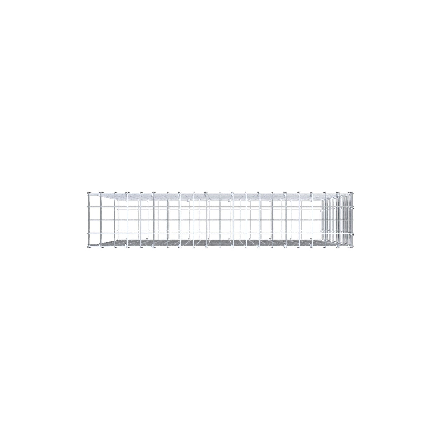 Type 2 oplegkorf 100 cm x 90 cm x 20 cm (L x H x D), maaswijdte 5 cm x 5 cm, C-ring