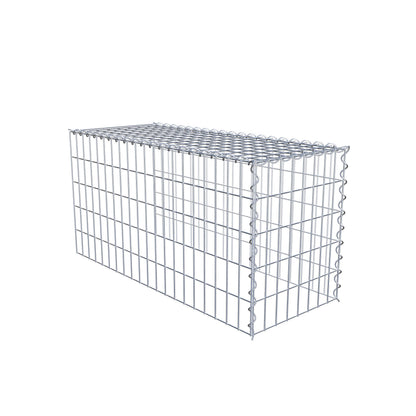 Gabion rapporté type 4 100 cm x 50 cm x 40 cm (L x H x P), mailles 5 cm x 10 cm, spirale