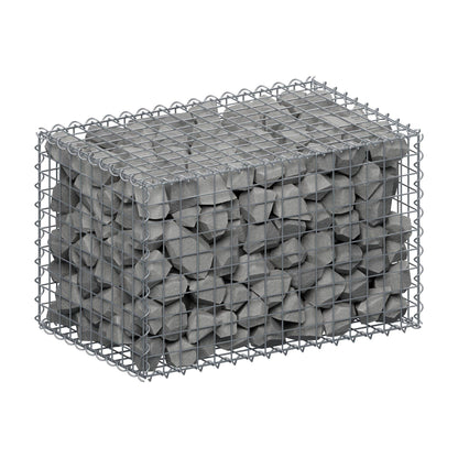 Gabione 80 cm x 50 cm x 50 cm (L x H x T), Maschenweite 5 cm x 5 cm, Spirale