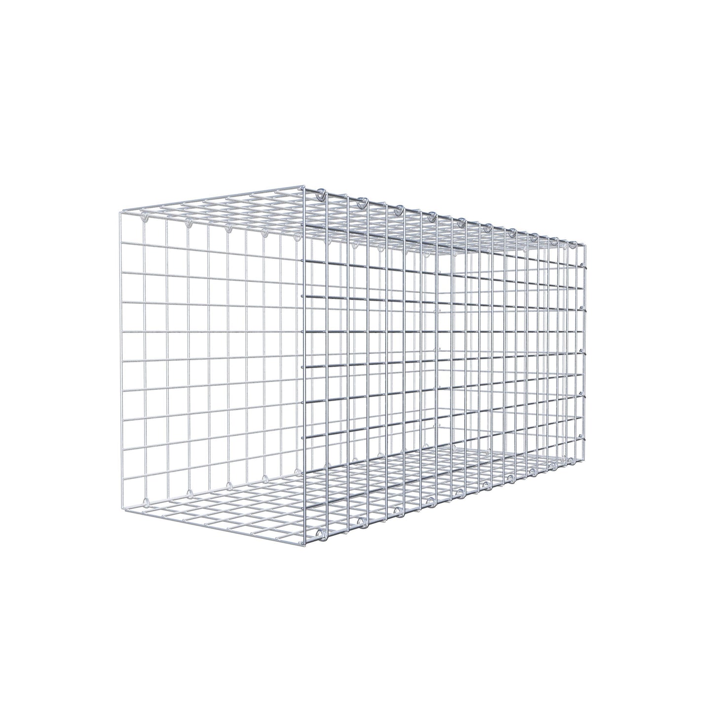 Mounted gabion type 2 100 cm x 50 cm x 40 cm (L x H x D), mesh size 5 cm x 5 cm, C-ring
