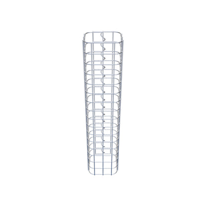 Coluna de gabião quadrada 17 cm x 17 cm, altura 80 cm, PM 5 cm x 5 cm