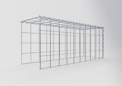 Grown-on gabion type 4 100 cm x 40 cm x 30 cm (L x H x D), mesh size 10 cm x 10 cm, spiral