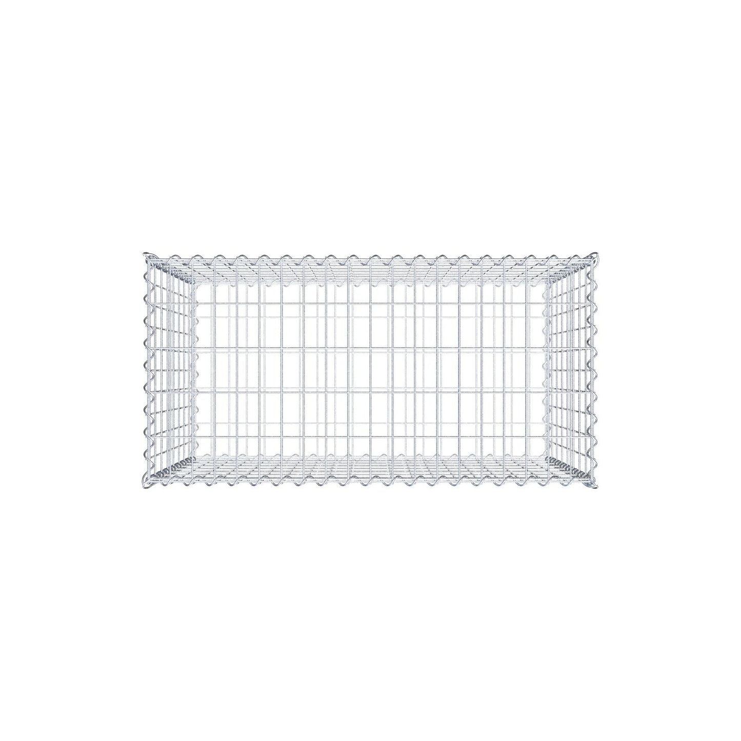 Gabion 100 cm x 80 cm x 50 cm (L x H x P), mailles 5 cm x 10 cm, spirale