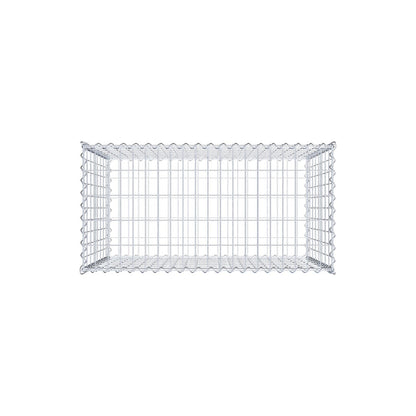 Gabion 100 cm x 80 cm x 50 cm (L x H x P), mailles 5 cm x 10 cm, spirale