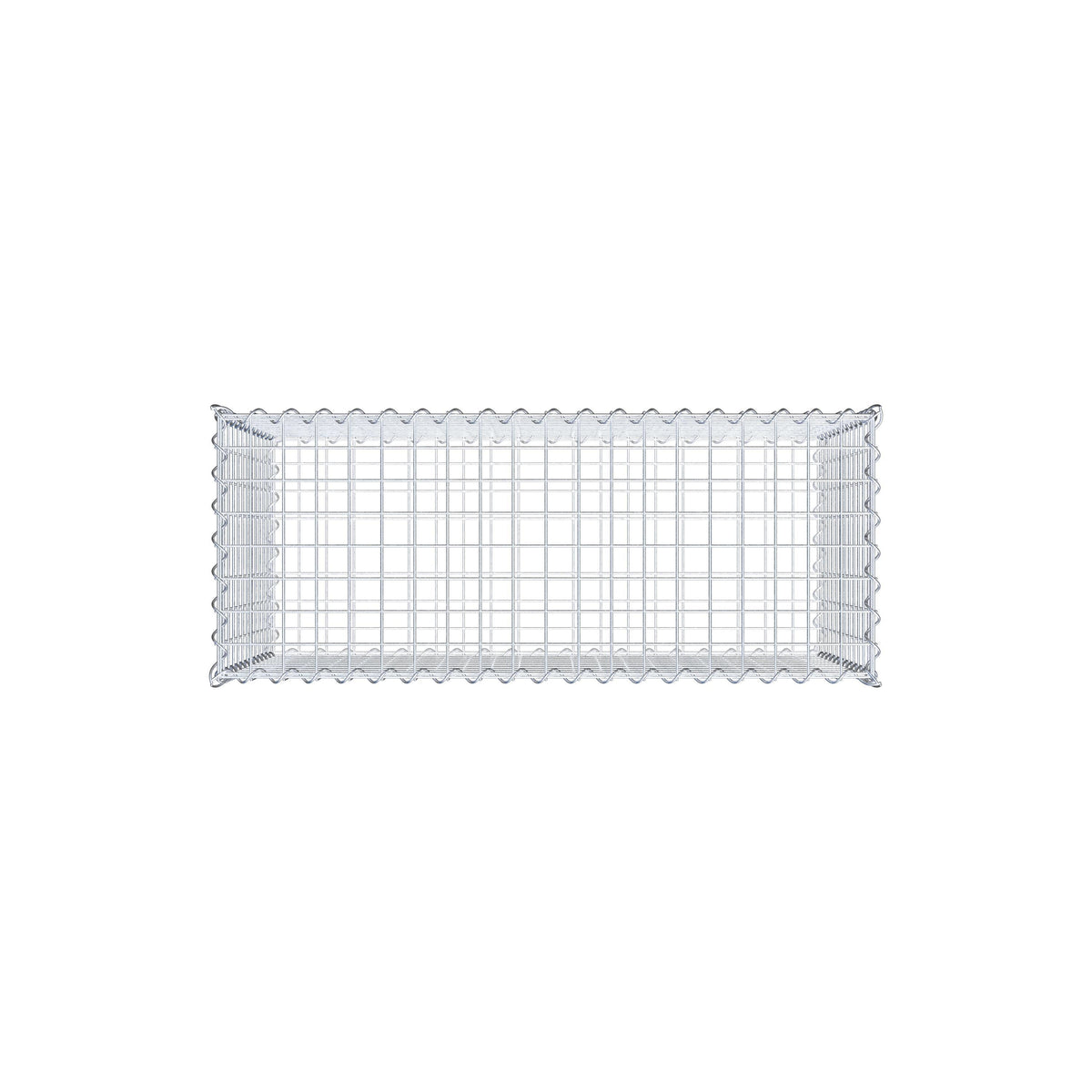 Gavión 100 cm x 60 cm x 40 cm (largo x alto x fondo), malla 5 cm x 5 cm, en espiral