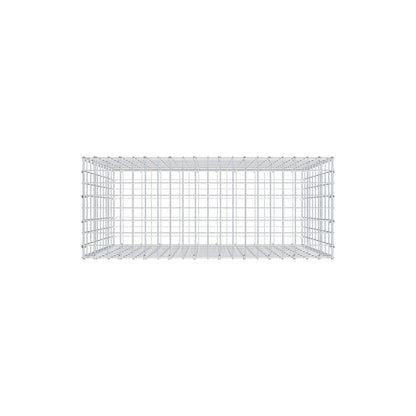 Gabião 100 cm x 100 cm x 40 cm (C x A x P), malhagem 5 cm x 10 cm, anel C