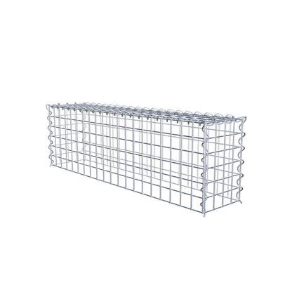 Opvokset gabion type 3 100 cm x 30 cm x 20 cm (L x H x D), maskestørrelse 5 cm x 5 cm, spiral