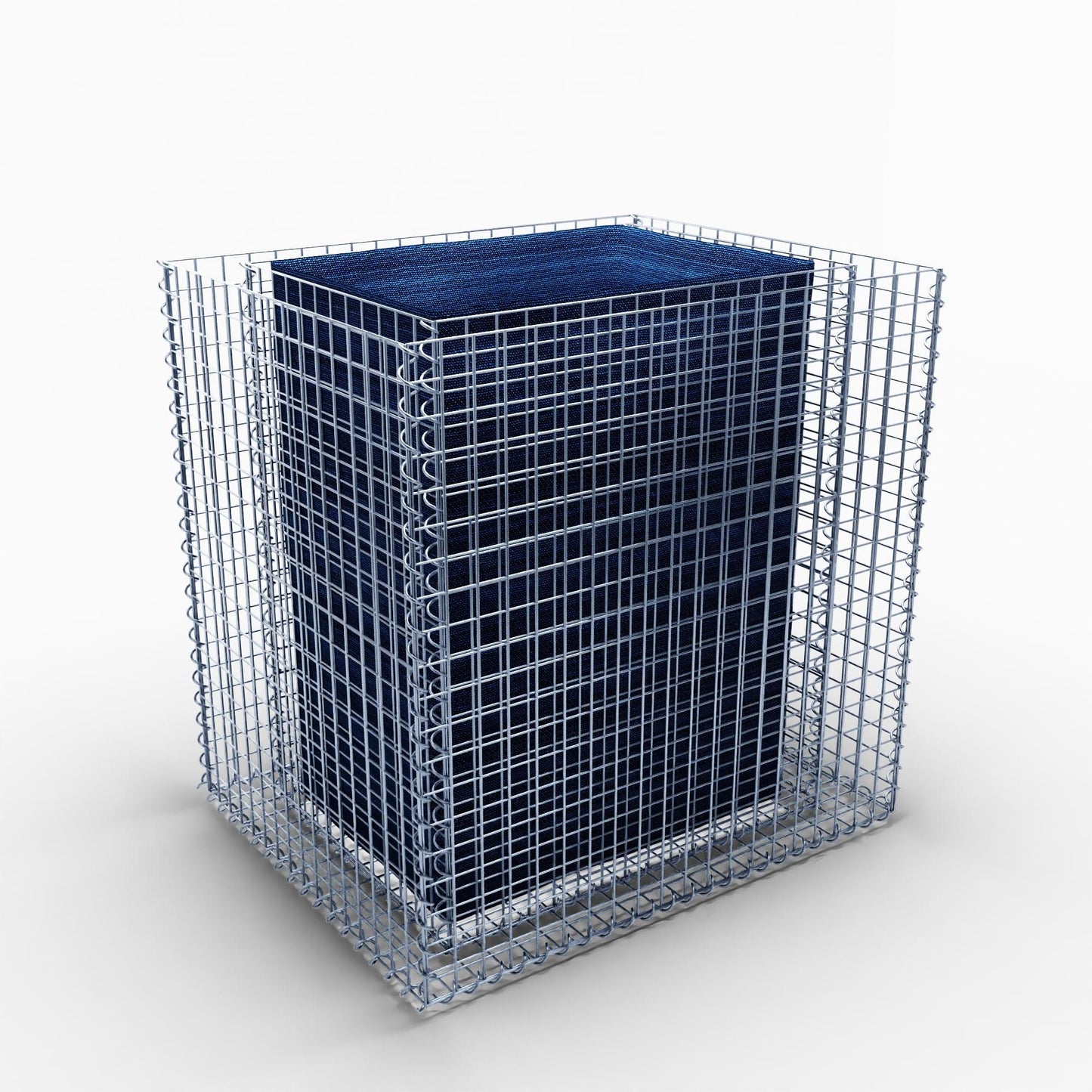 Højbed firkantet 100 cm x 80 cm x 100 cm (L x H x D), maskestørrelse 5 x 5 cm, vægtykkelse 10 cm
