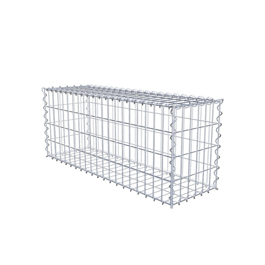Schanskorf 100 cm x 40 cm x 30 cm (L x H x D), maaswijdte 5 cm x 10 cm, spiraalvormig