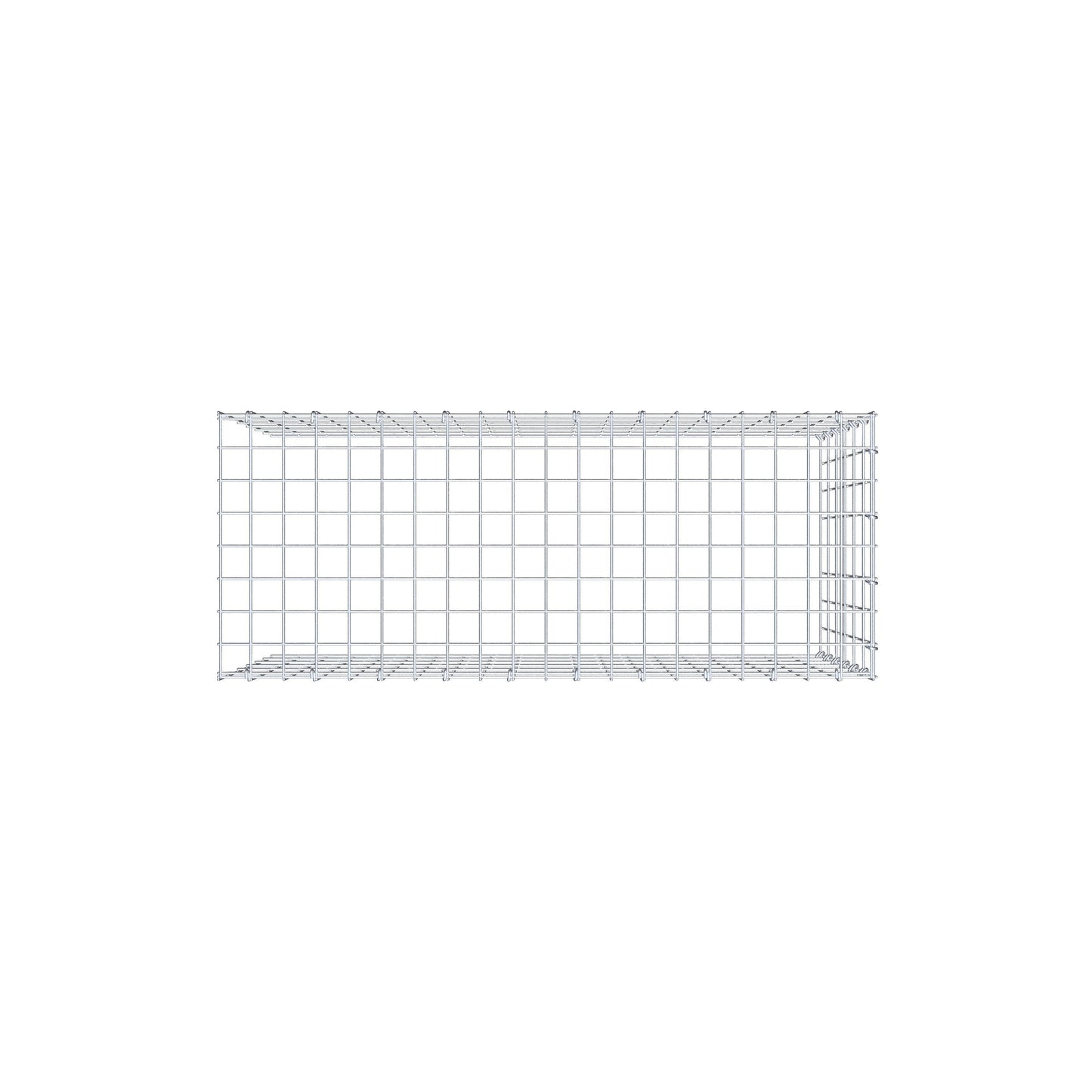 Fourche rapportée type 4 100 cm x 60 cm x 40 cm (L x H x P), mailles 5 cm x 10 cm, anneau C