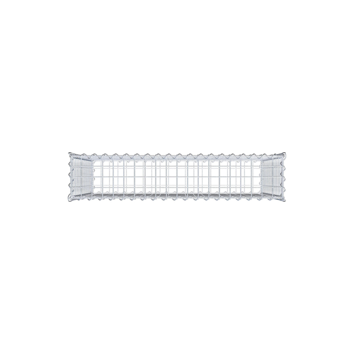 Gabion 100 cm x 80 cm x 20 cm (L x H x D), maskestørrelse 5 cm x 5 cm, spiral