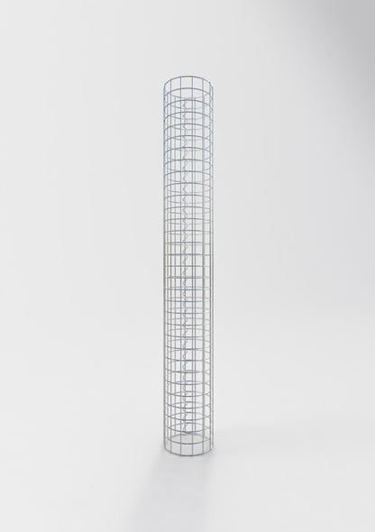 Coluna de gabião redonda 22 cm de diâmetro, 160 cm de altura, malhagem 5 cm x 5 cm