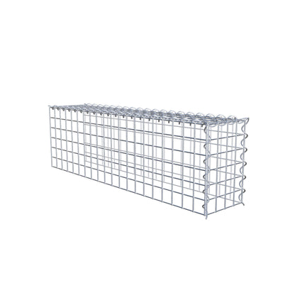 Gabion rapporté type 4 100 cm x 30 cm x 20 cm (L x H x P), mailles 5 cm x 5 cm, spirale