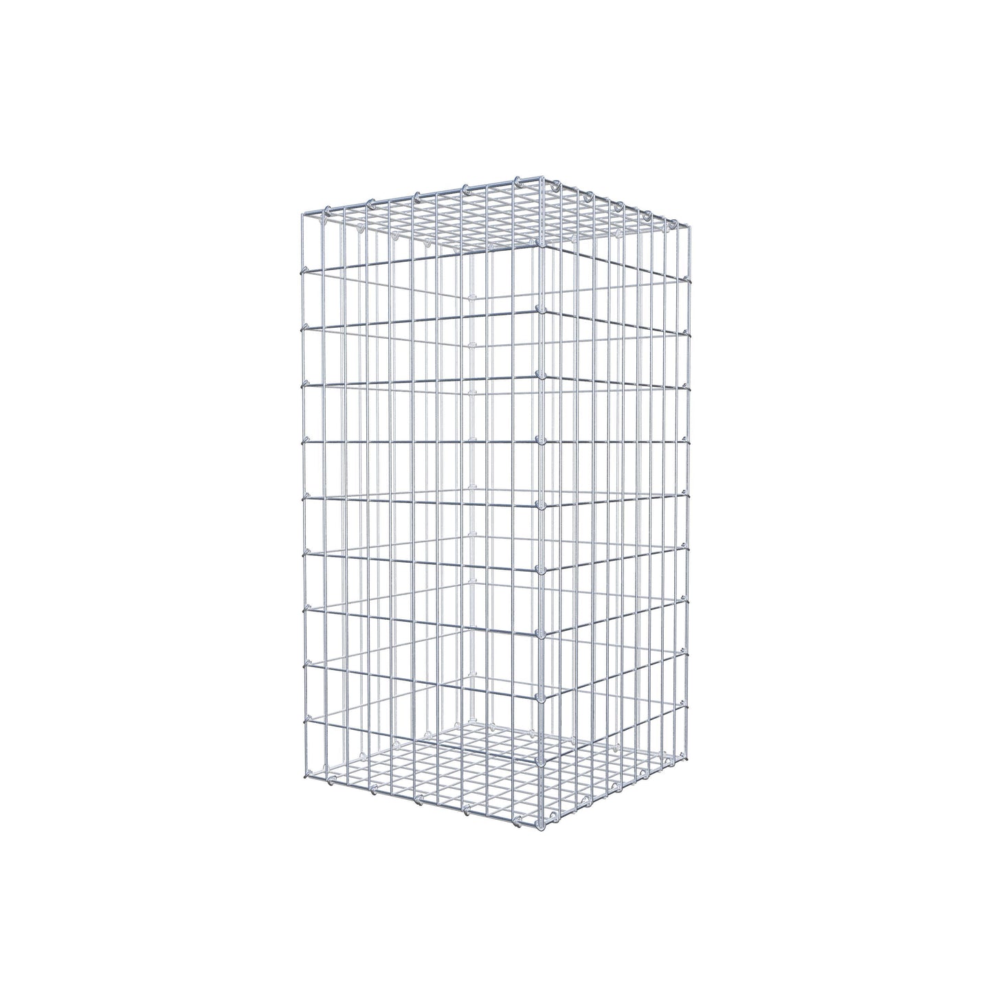 Gabion 100 cm x 50 cm x 50 cm (L x H x P), mailles 5 cm x 10 cm, anneau en C