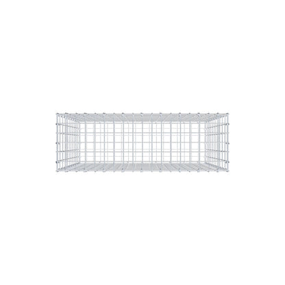 Gabion 100 cm x 90 cm x 30 cm (L x H x D), maskestørrelse 5 cm x 10 cm, C-ring