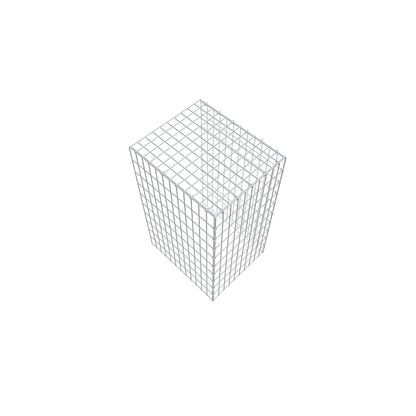 Gabião Tipo 4 100 cm x 60 cm x 50 cm (C x A x P), malhagem 5 cm x 10 cm, anel C
