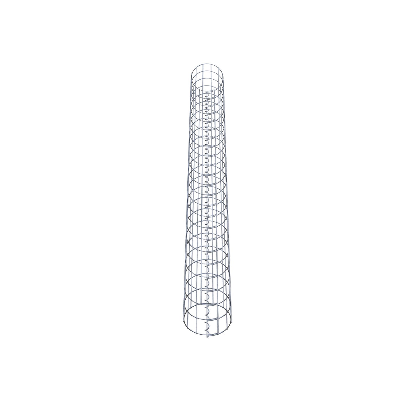 Gabionpelare rund 22 cm diameter, 230 cm höjd, maskstorlek 5 cm x 10 cm
