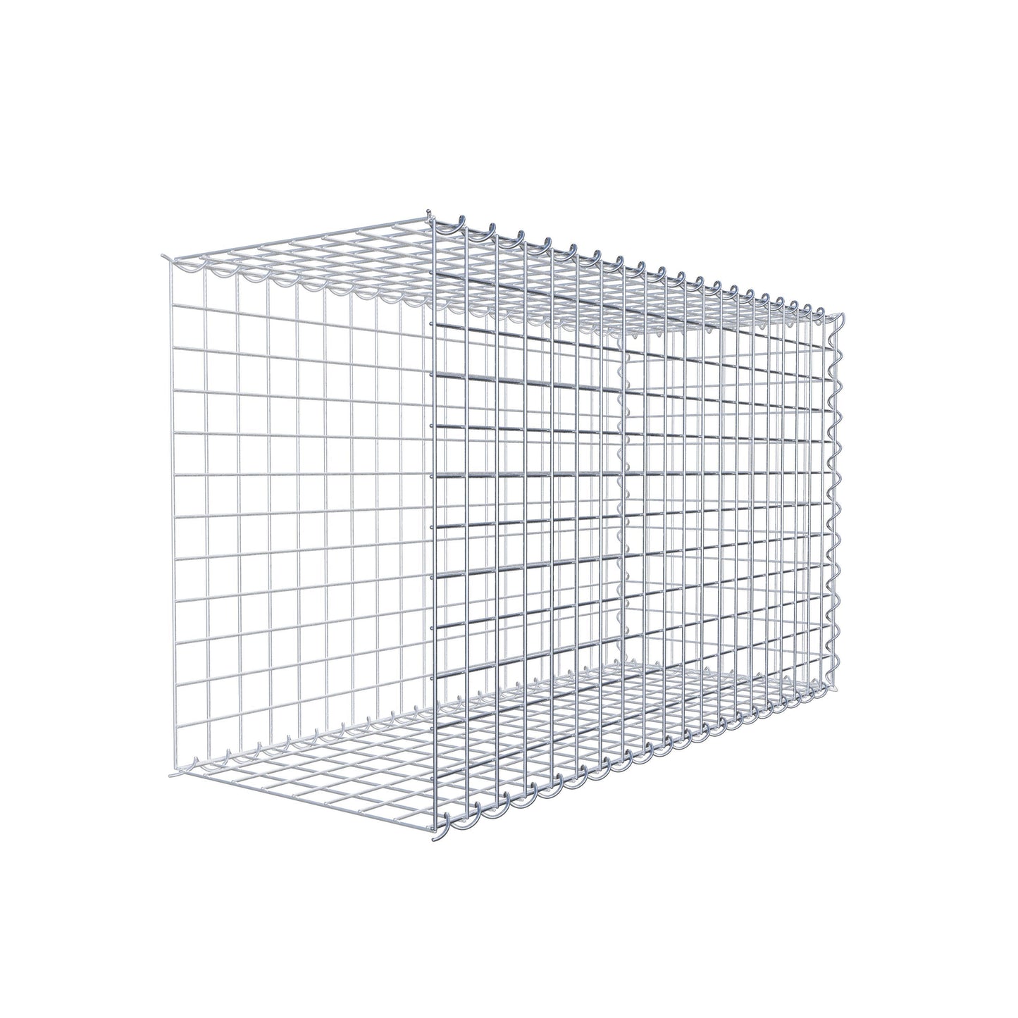Extra gabion typ 2 100 cm x 60 cm x 40 cm (L x H x D), maskstorlek 5 cm x 5 cm, spiral