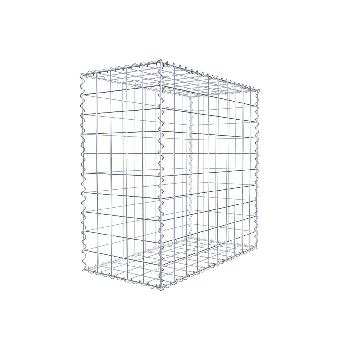 2er Set Gabionen 100 cm x 100 cm x 50 cm (L x H x T), Maschenweite 10 x 10 cm, Spirale