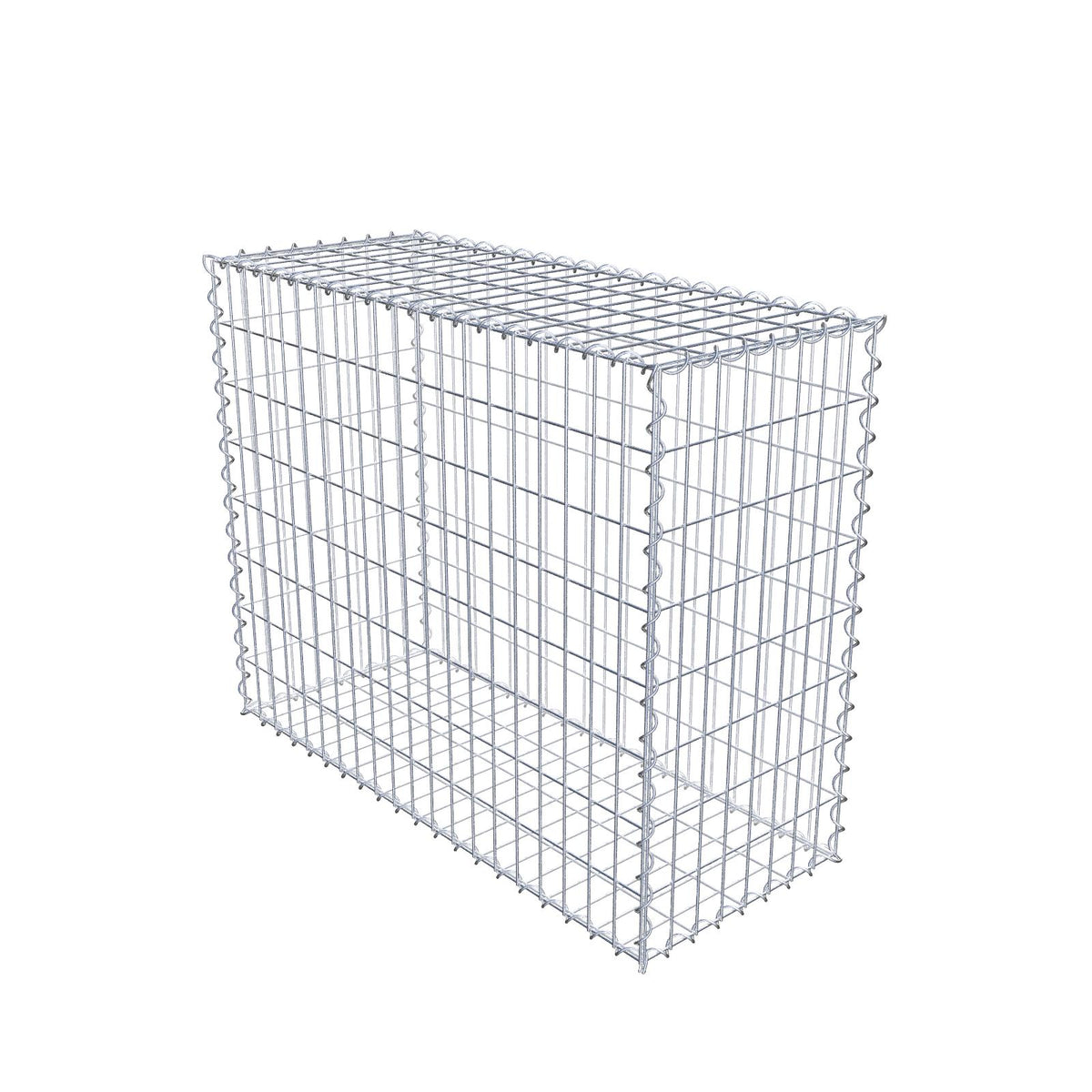 Gabion 100 cm x 80 cm x 40 cm (L x H x D), maskestørrelse 5 cm x 10 cm, spiral