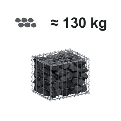 Schanskorf 50 cm x 40 cm x 40 cm (L x H x D), maaswijdte 5 cm x 10 cm, spiraalvormig