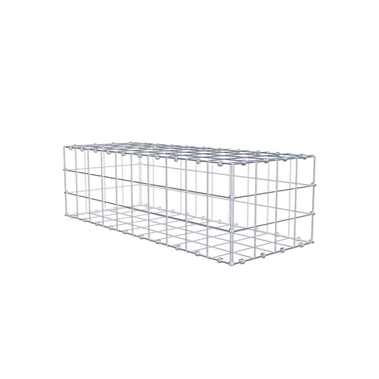 Gabion 100 cm x 30 cm x 40 cm (L x H x D), maskestørrelse 10 x 10 cm, spiralring
