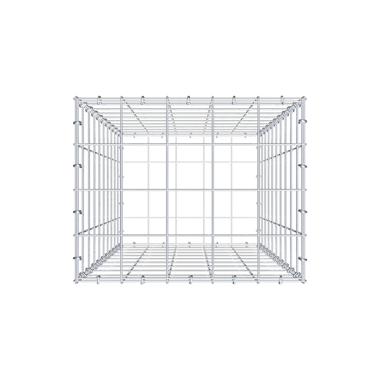 Gabbione 100 cm x 50 cm x 40 cm (L x H x P), maglia 10 cm x 10 cm, anello a C