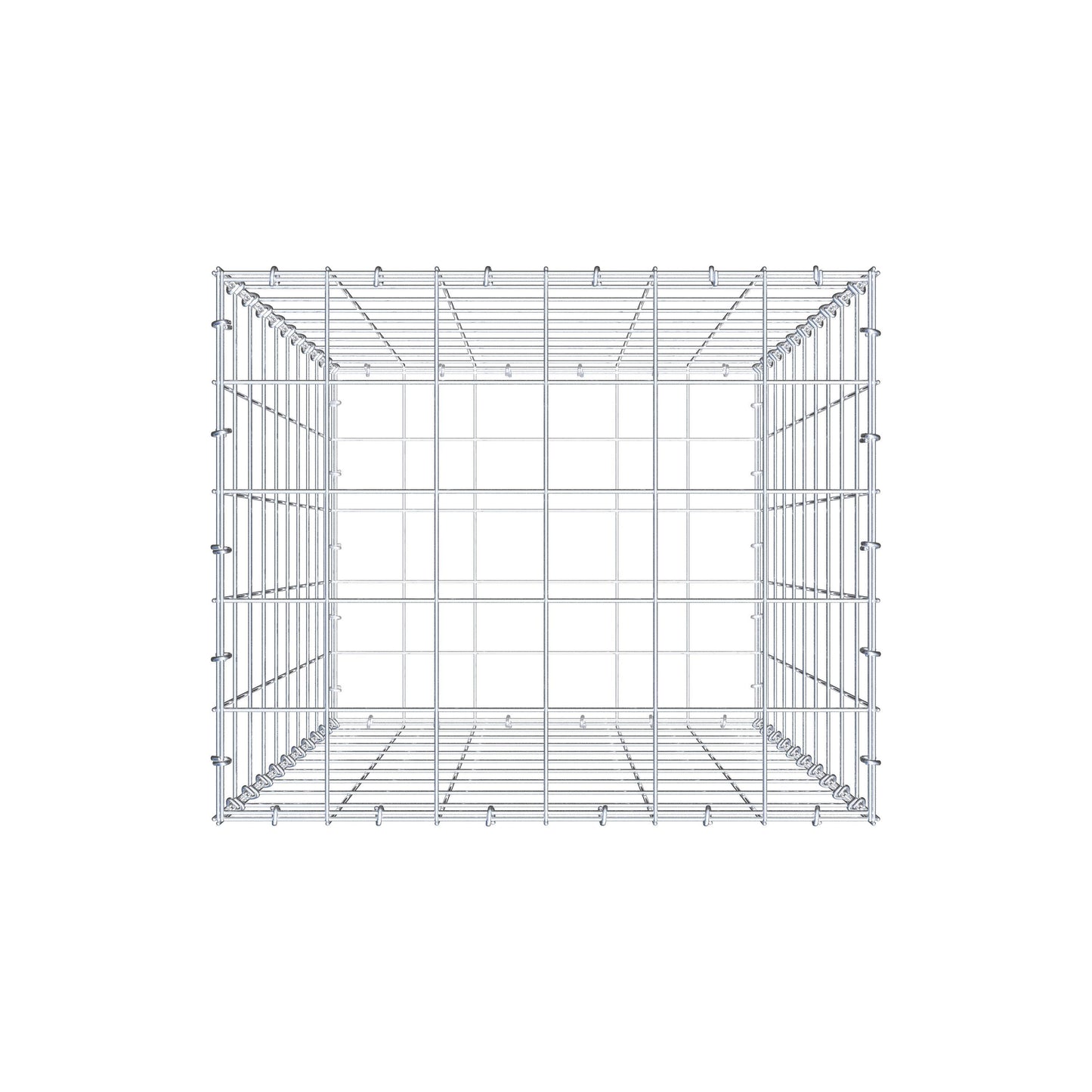 Gabion 100 cm x 60 cm x 50 cm (L x H x P), mailles 10 cm x 10 cm, anneau en C