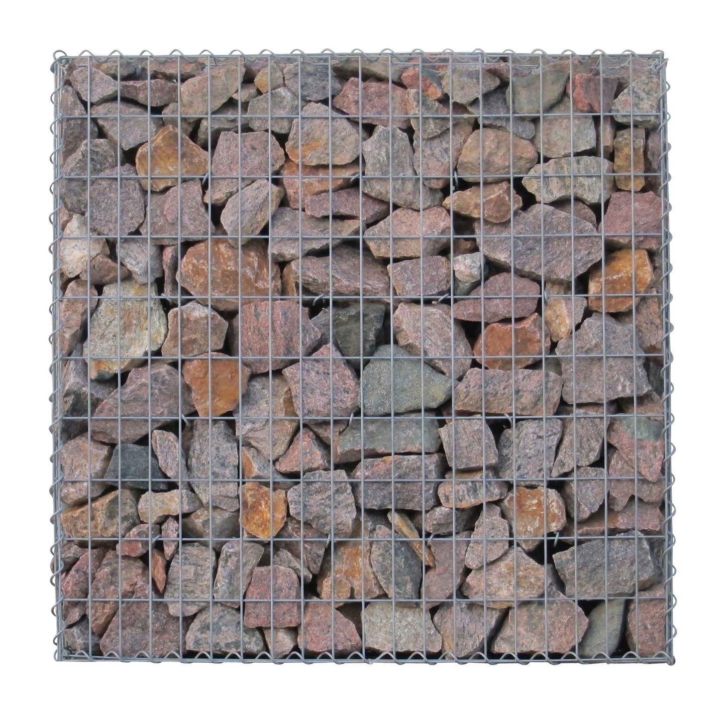 Gabião 100 cm x 100 cm x 30 cm (C x A x P), malhagem 5 cm x 10 cm, espiral