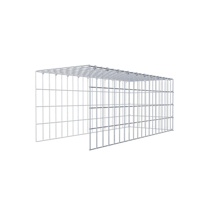 Monteret gabion type 4 100 cm x 40 cm x 40 cm (L x H x D), maskestørrelse 5 cm x 10 cm, C-ring