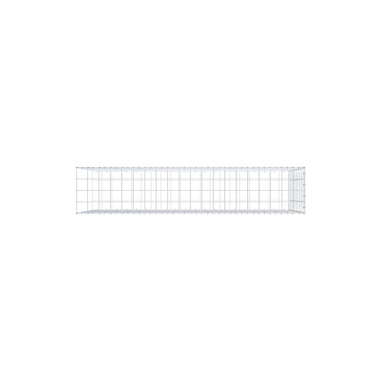 Monteret gabion type 2 200 cm x 100 cm x 40 cm (L x H x D), maskestørrelse 10 cm x 10 cm, C-ring