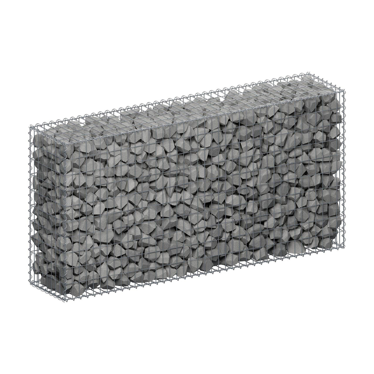 Schanskorf 200 cm x 100 cm x 40 cm (L x H x D), maaswijdte 5 cm x 10 cm, spiraalvormig