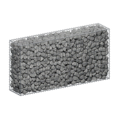 Schanskorf 200 cm x 100 cm x 40 cm (L x H x D), maaswijdte 5 cm x 10 cm, spiraalvormig