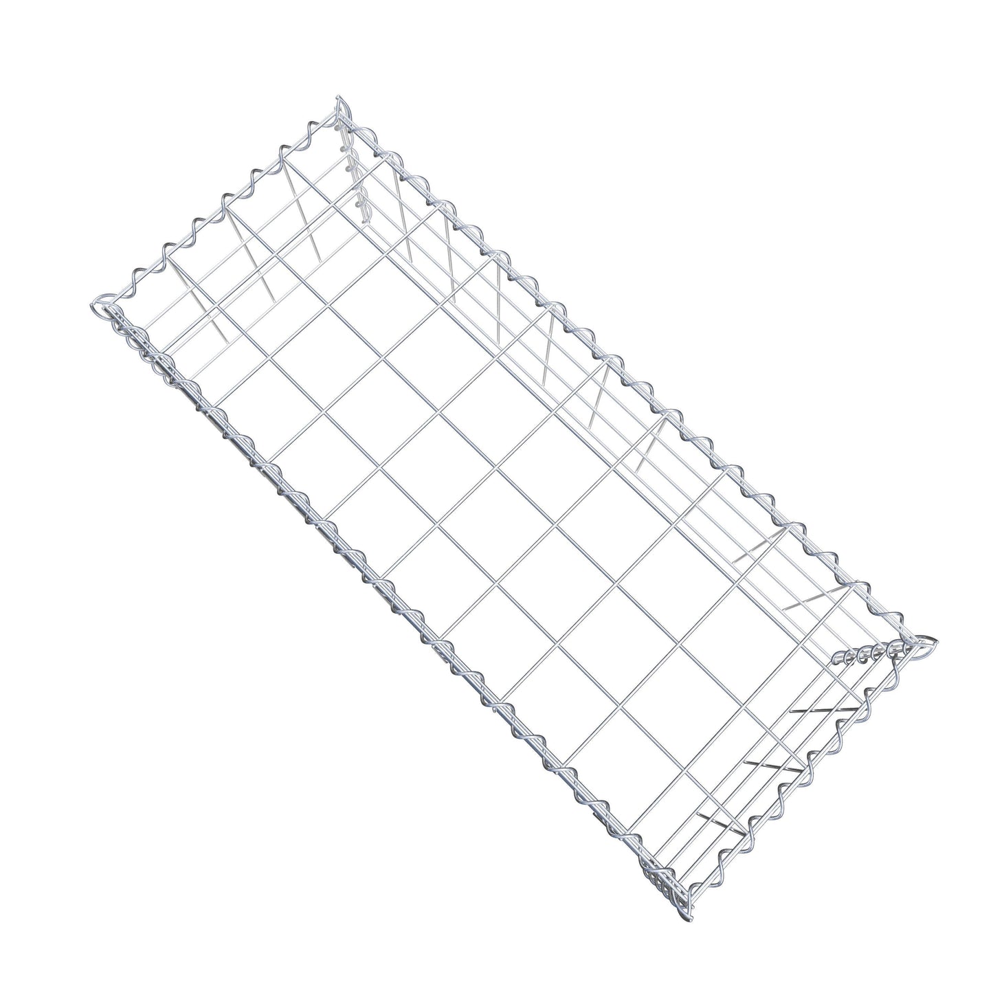 Gabion rapporté type 3 100 cm x 30 cm x 40 cm (L x H x P), mailles 10 cm x 10 cm, spirale