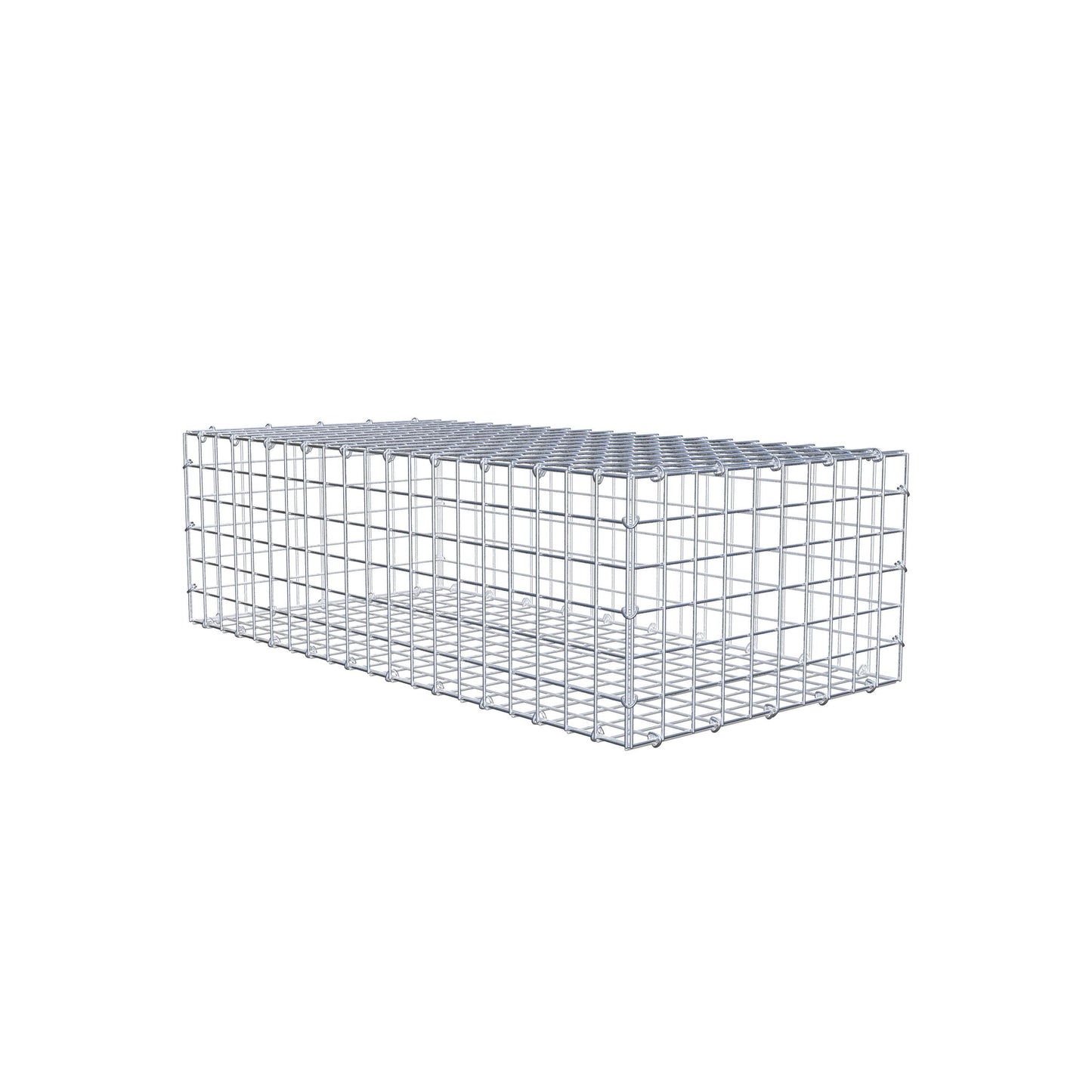 Gabbione 100 cm x 30 cm x 50 cm (L x H x P), maglia 5 cm x 5 cm, anello a C