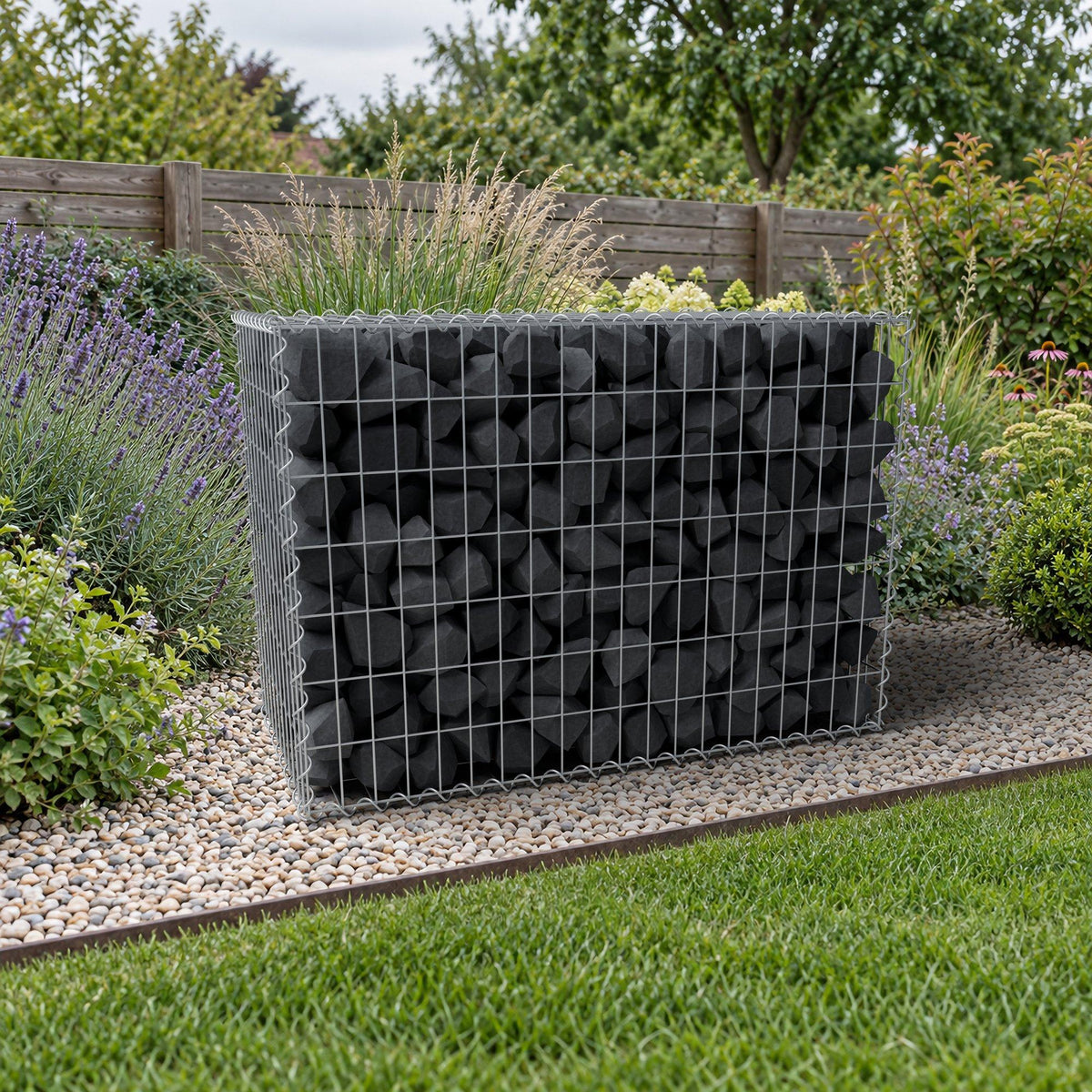 Gabione 100 cm x 70 cm x 50 cm (L x H x T), Maschenweite 5 cm x 10 cm, Spirale