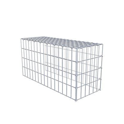 Fourche rapportée type 4 80 cm x 40 cm x 30 cm (L x H x P), mailles 5 cm x 10 cm, anneau C