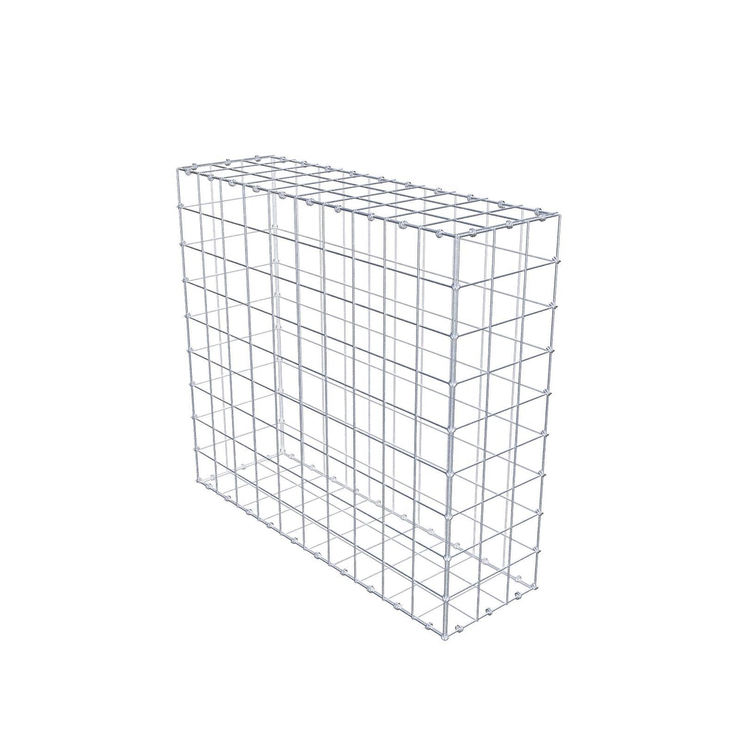 Gabião 100 cm x 90 cm x 30 cm (C x A x P), malhagem 10 x 10 cm, anel espiral