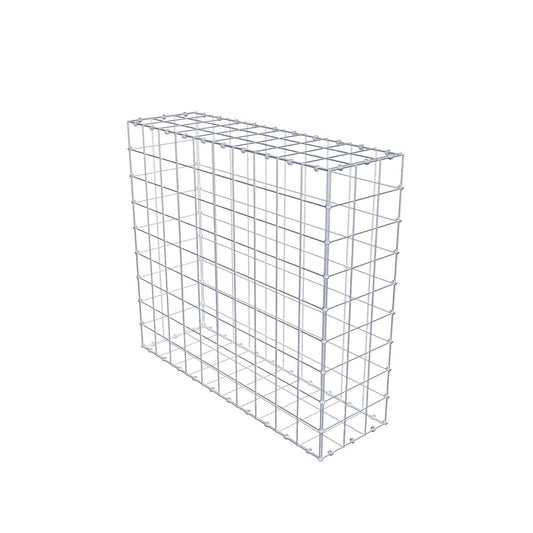 Gabion 100 cm x 90 cm x 30 cm (L x H x D), maskestørrelse 10 x 10 cm, spiralring