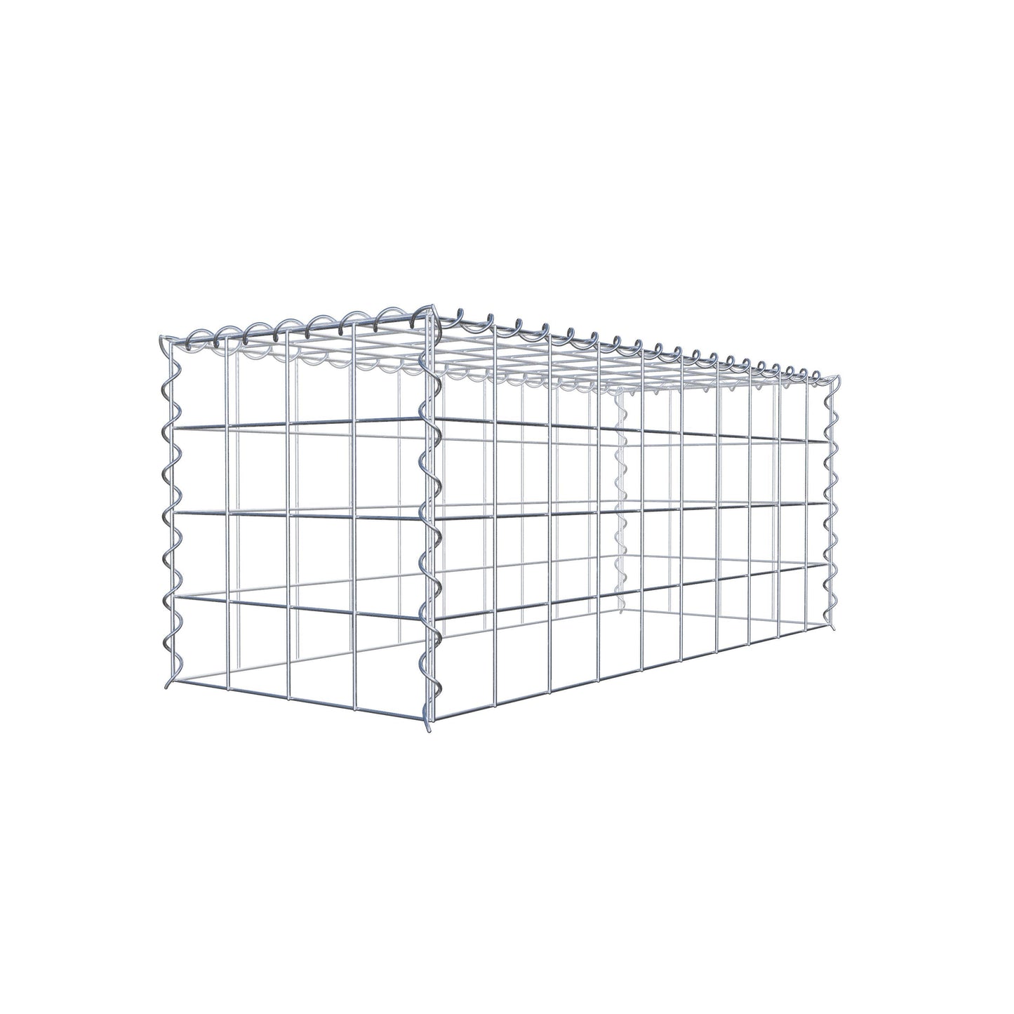 Gabion rapporté type 3 100 cm x 40 cm x 40 cm (L x H x P), mailles 10 cm x 10 cm, spirale
