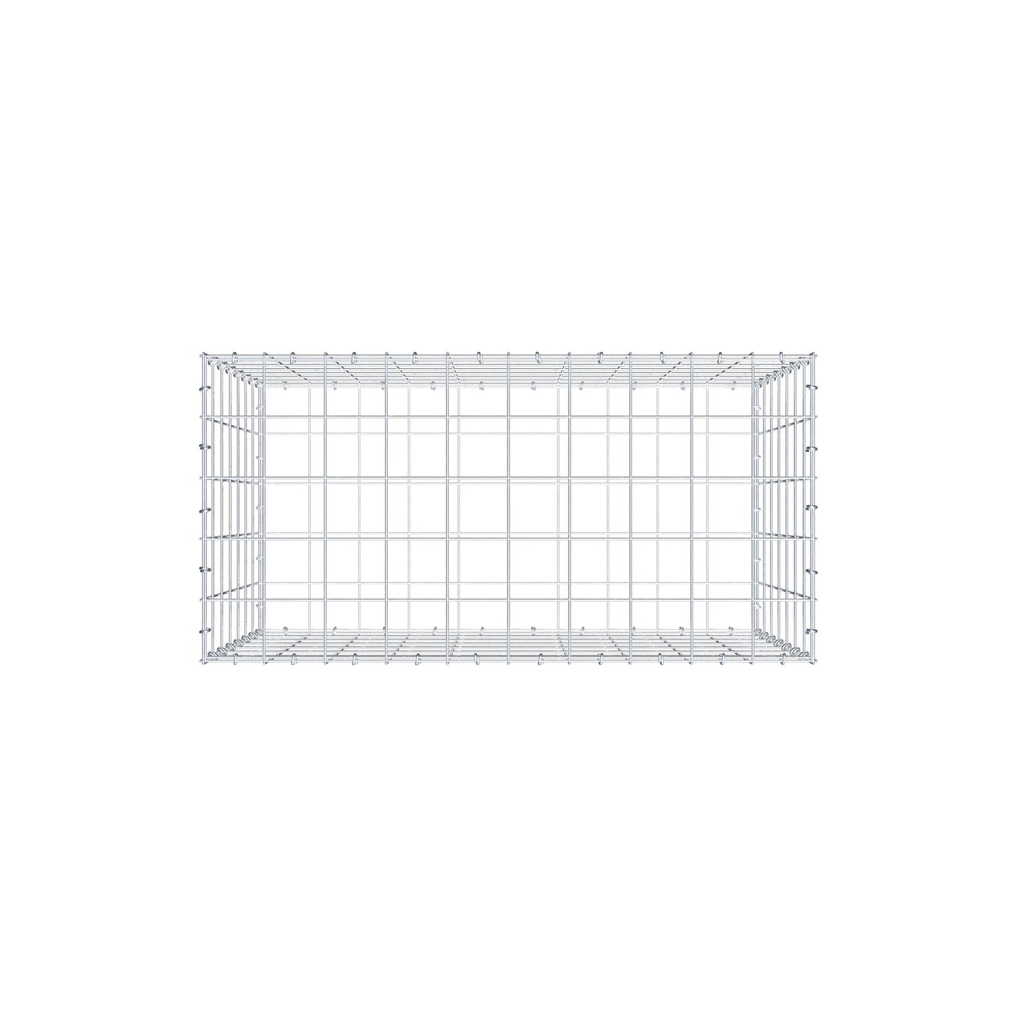 Gabion 100 cm x 70 cm x 50 cm (L x H x P), mailles 10 cm x 10 cm, anneau en C