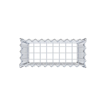 Gabbione aggiuntivo tipo 3 50 cm x 50 cm x 20 cm (L x H x P), dimensione maglia 5 cm x 5 cm, a spirale
