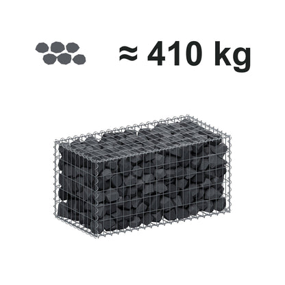 Gabion 100 cm x 50 cm x 50 cm (L x H x P), mailles 5 cm x 10 cm, spirale