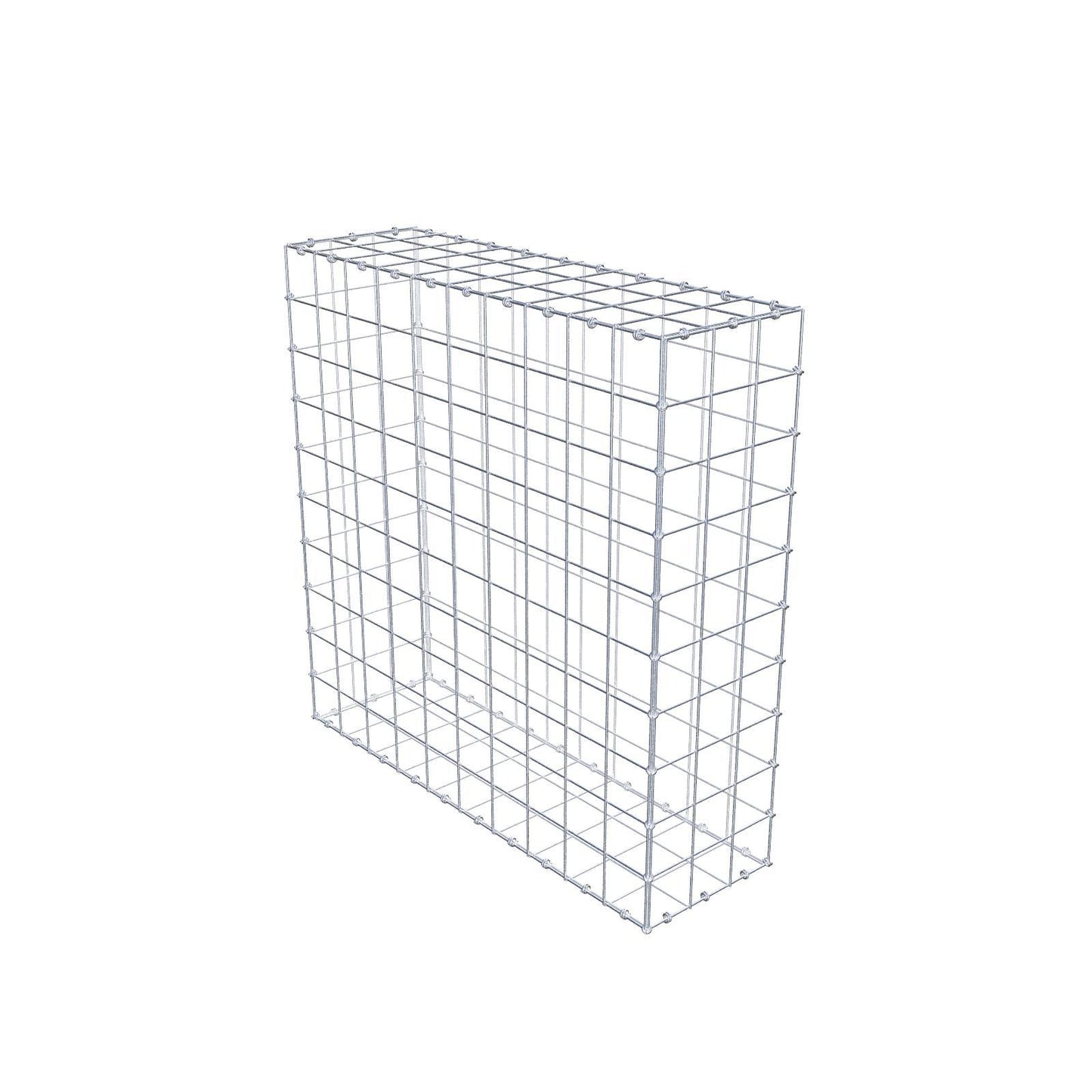 Gabion 100 cm x 100 cm x 30 cm (L x H x D), mesh size 10 x 10 cm, spiral ring