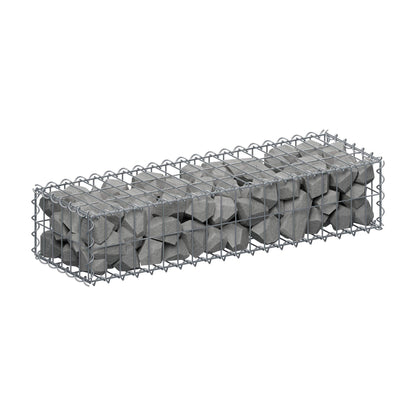 Gabião 100 cm x 20 cm x 30 cm (C x A x P), malhagem 5 cm x 10 cm, espiral