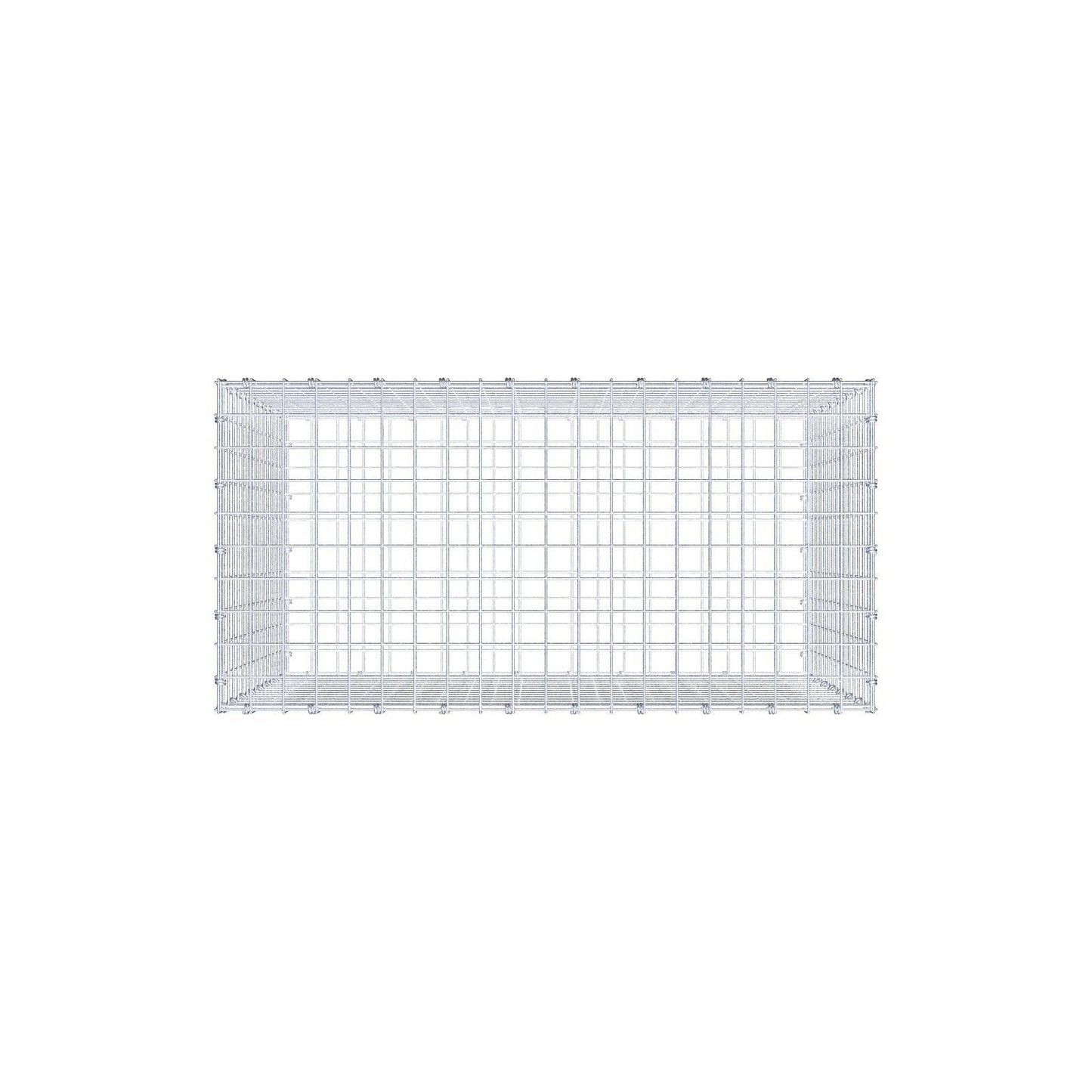 Gabion 100 cm x 80 cm x 50 cm (L x H x D), maskestørrelse 5 x 5 cm, spiralring