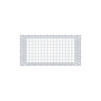 Gabion 100 cm x 80 cm x 50 cm (L x H x D), maskestørrelse 5 x 5 cm, spiralring