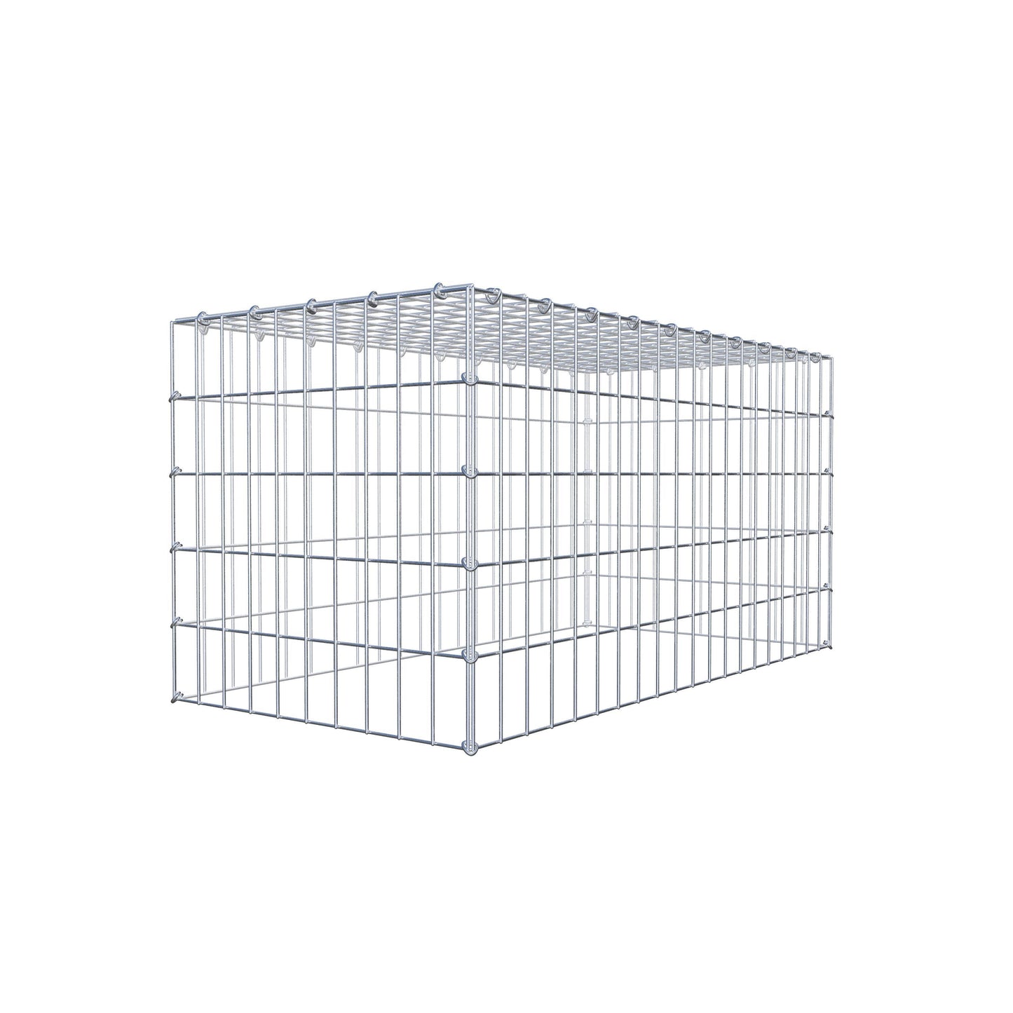 Gabião Tipo 3 100 cm x 50 cm x 50 cm (C x A x P), malhagem 5 cm x 10 cm, anel C